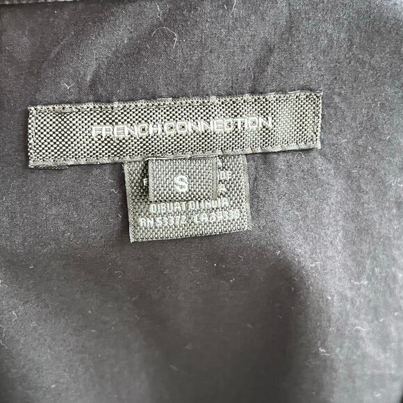 French Connection Women's Black Rhodes Poplin Pullover Top Size S - Picture 8 of 9